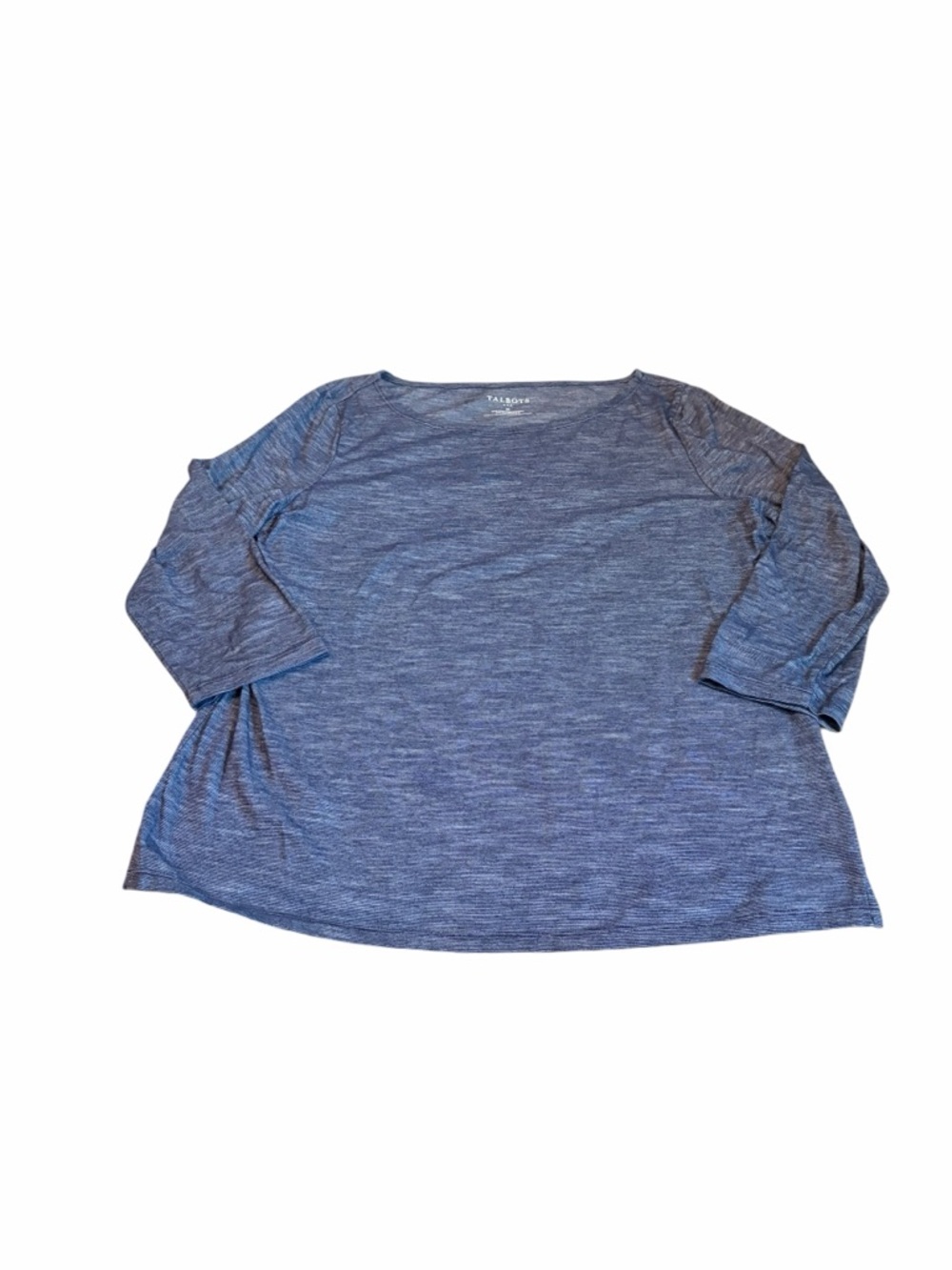 TALBOTS blue t-shirt with cropped sleeves